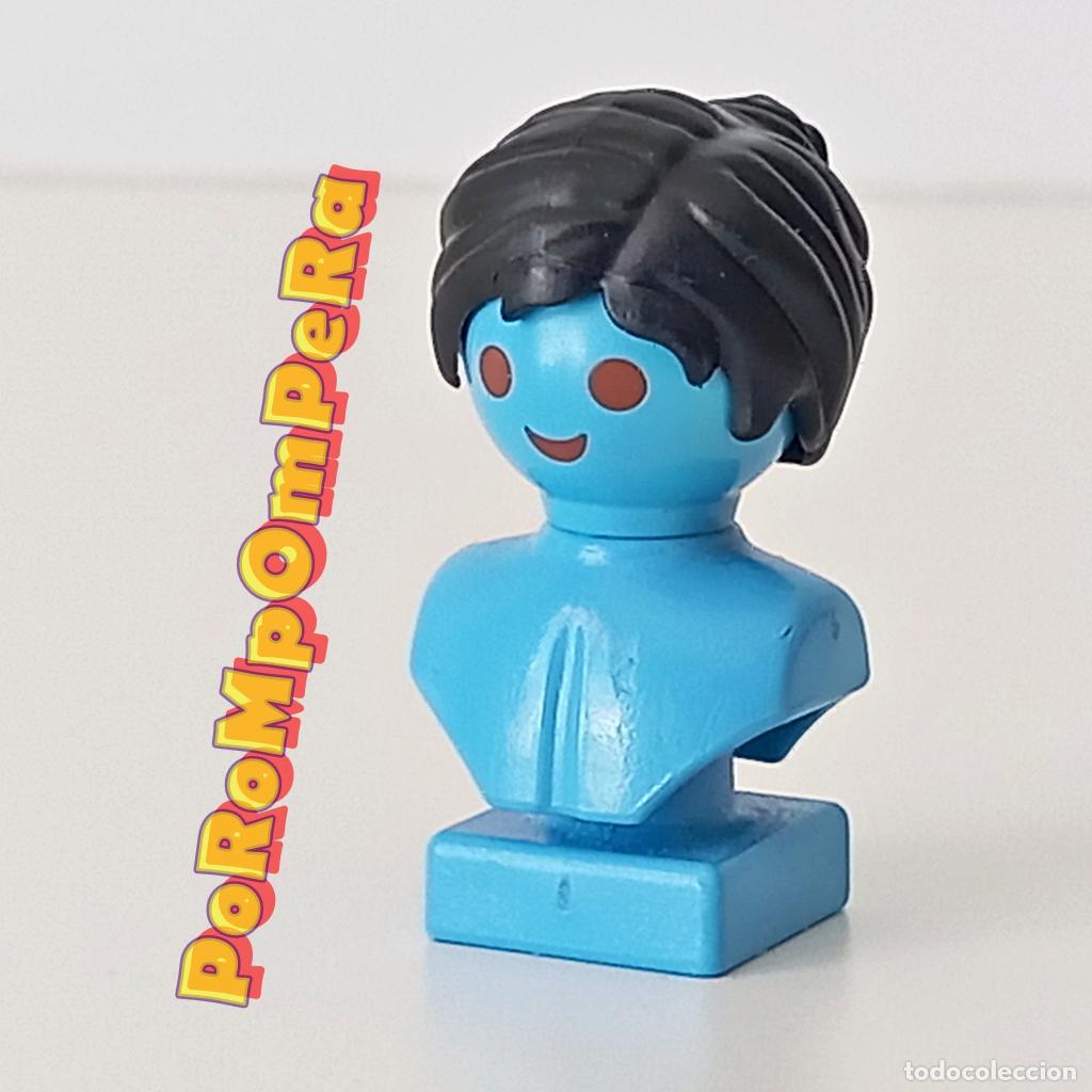 Playmobil: PLAYMOBIL peluca peinado recogido raya izquierda negro pelo moreno cabello mujer CUSTOM/COMPLETAR O7