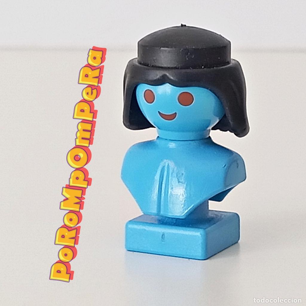 Playmobil: PLAYMOBIL peluca media melena negra flequillo en V pelo cabello moreno CUSTOM/COMPLETAR O7