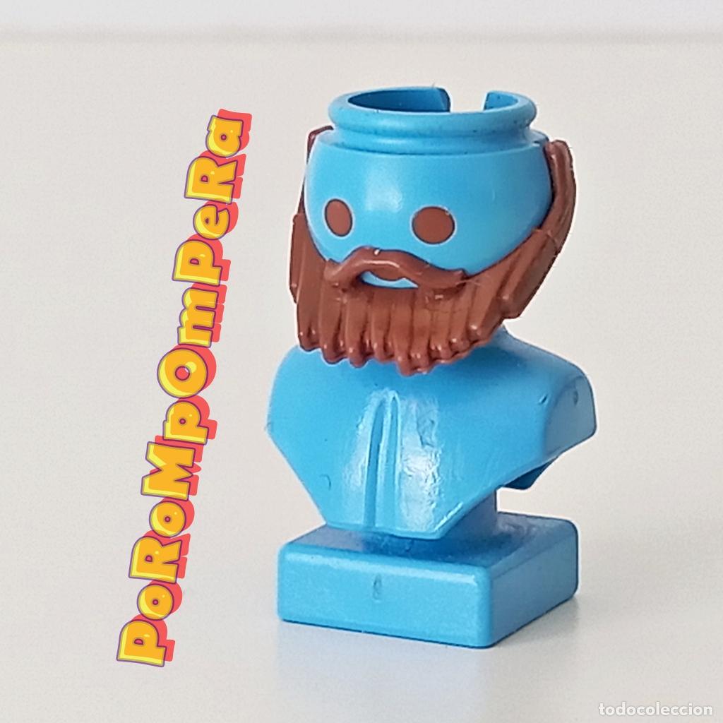 Playmobil: PLAYMOBIL barba puntiaguda marr&oacute;n con bigote moderna casta&ntilde;o CUSTOM/COMPLETAR O7