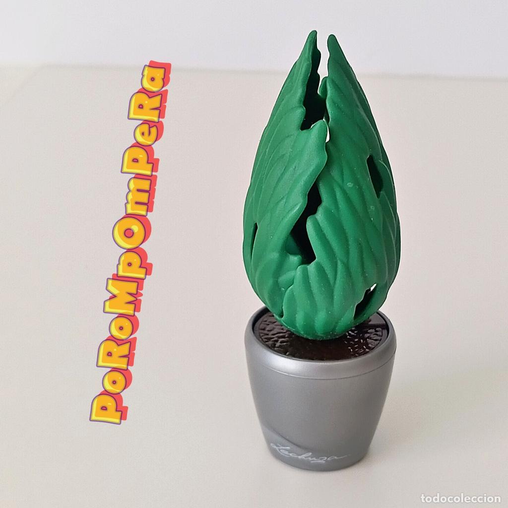 Playmobil: PLAYMOBIL macetero redondo plateado Lechuza con cipr&eacute;s peque&ntilde;o planta maceta jard&iacute;n CG4