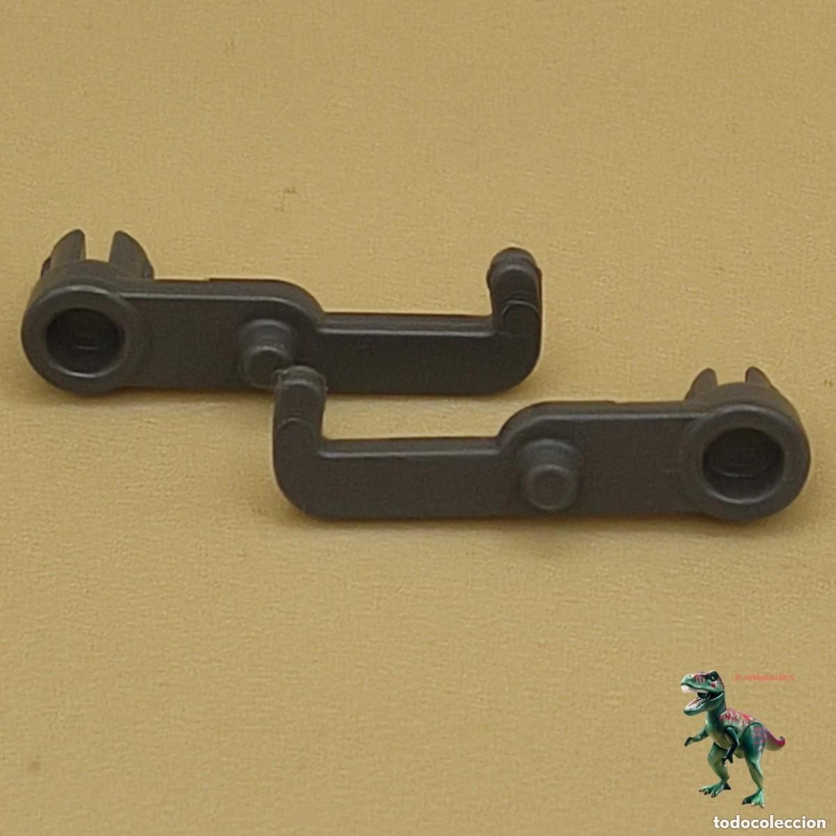 Playmobil: Playmobil 2 pasador cierre puerta pestillo gris oscuro remolque camion tractor 6109 5121 5283