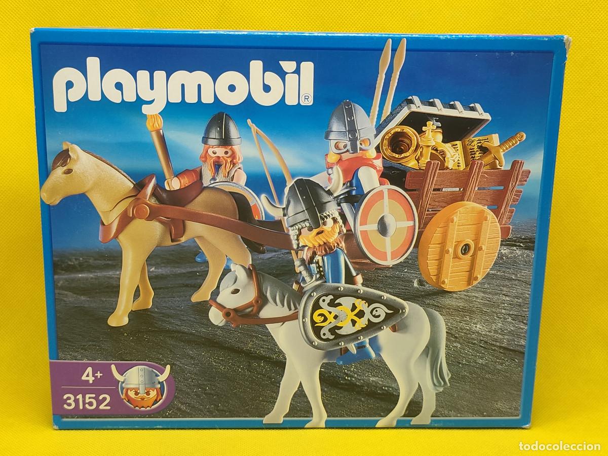 Playmobil: Playmobil Vikingos con carro con tesoro REF 3152