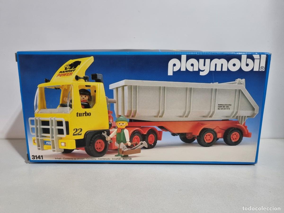Playmobil: Playmobil 3141 Camion Vehiculo Mammut Trailer Remolque Volquete Construccion