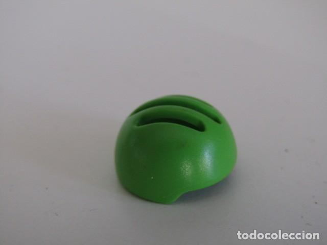 Playmobil: DIFICIL CASCO VERDE KARTS SKATE NI&Ntilde;O ANTIGUO PLAYMOBIL