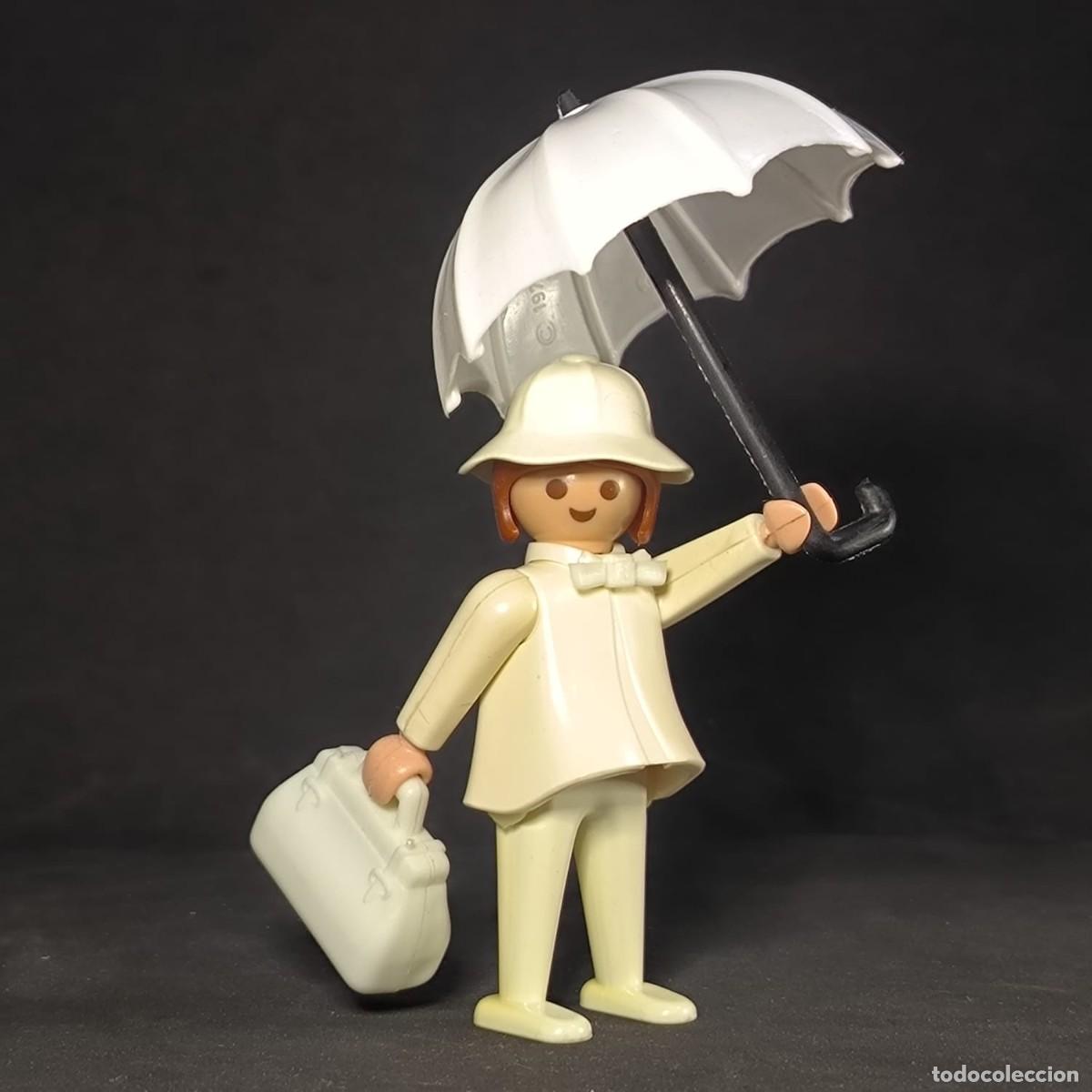 Playmobil: Playmobil dama con paraguas blanco☼