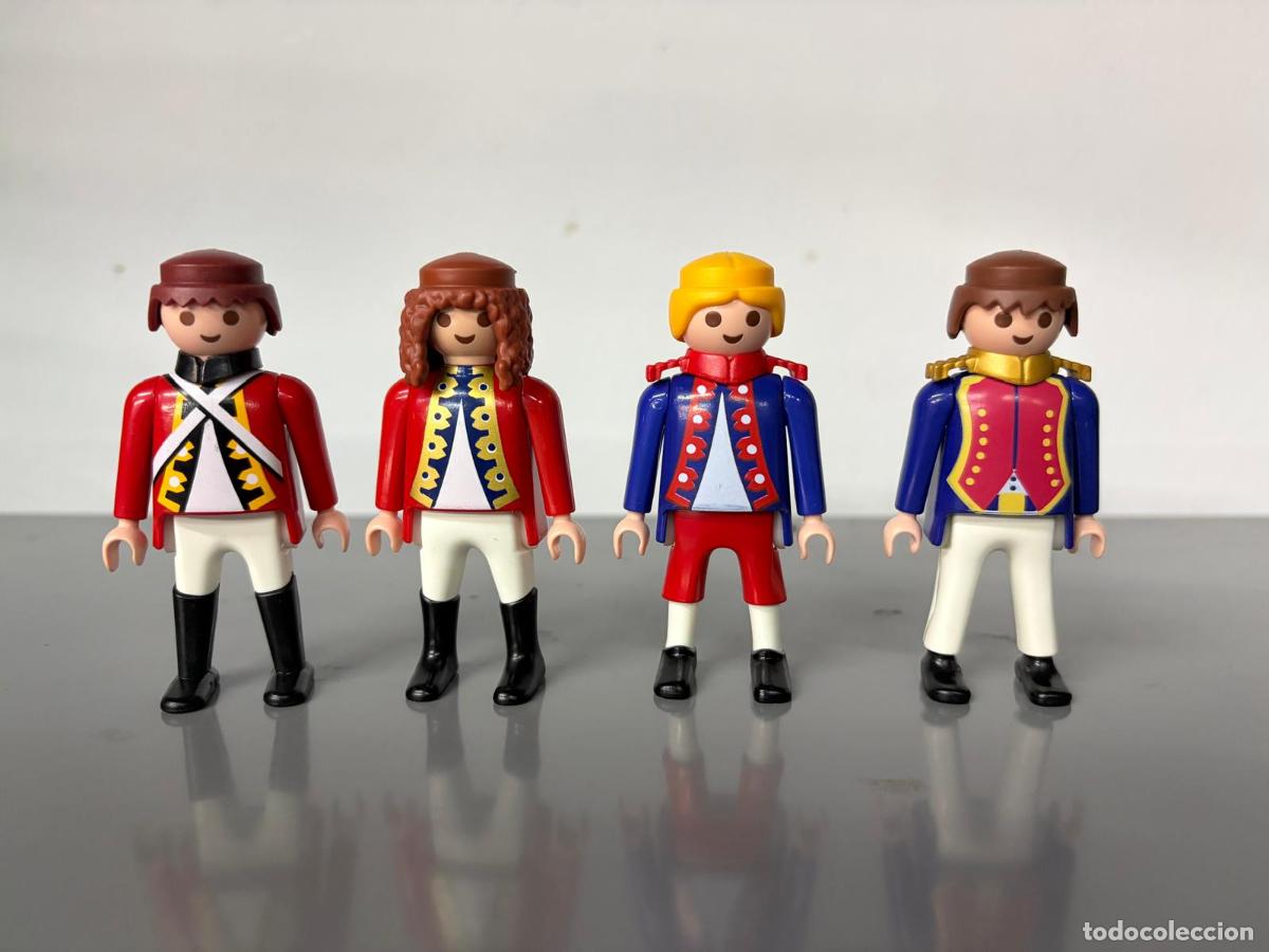 Playmobil: PLAYMOBIL lote 4 figuras variadas ingleses soldados botas ingles -mix30