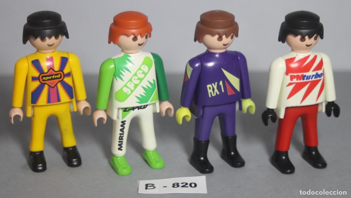 Playmobil: PLAYMOBIL 4 FIGURAS PILOTOS DEPORTISTAS (B-820)