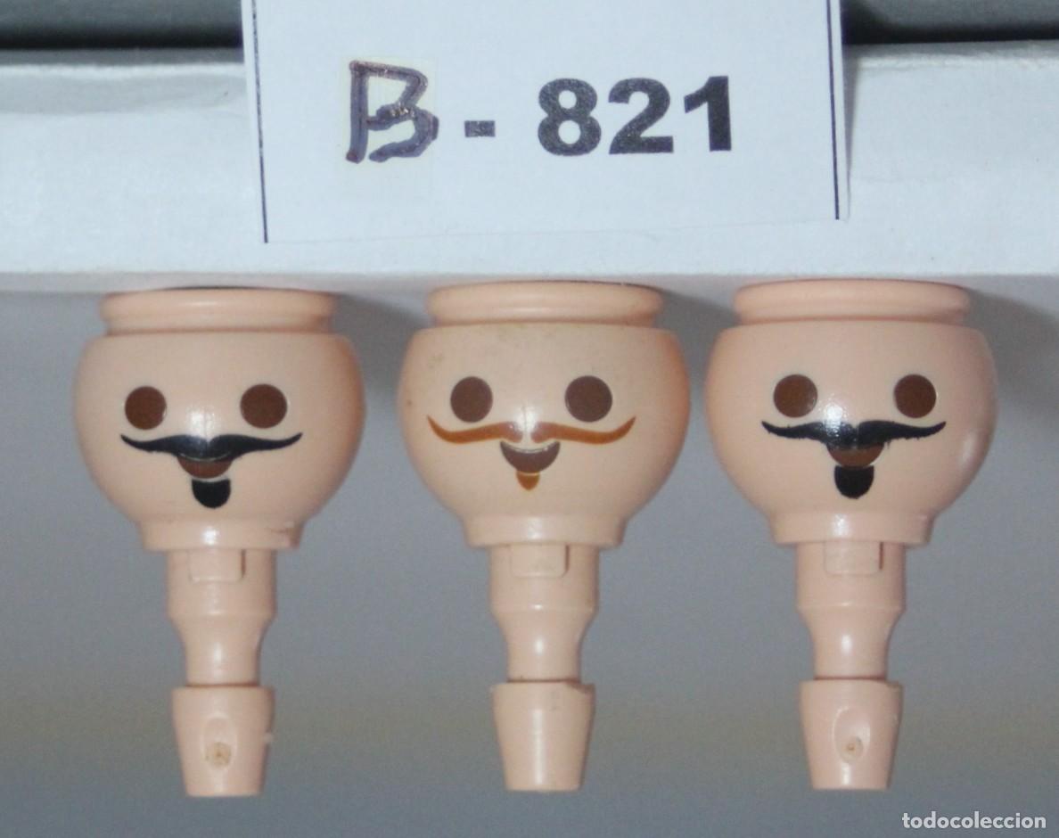 Playmobil: PLAYMOBIL 3 CABEZAS CON BIGOTE FINO Y PERILLA - VISTORIANO SERIE ROSA (B-821)