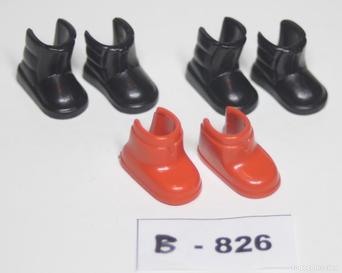 Playmobil: PLAYMOBIL 6 BOTAS NIEVE (3 PARES) - SKI FR&Iacute;O INVIERNO (B-826)