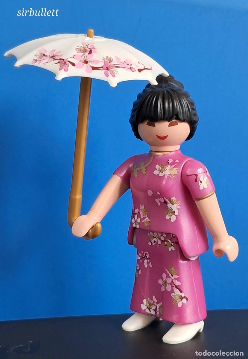 Playmobil: Figura mujer Geisha. Serie 16. Playmobil. Dama asi&aacute;tica