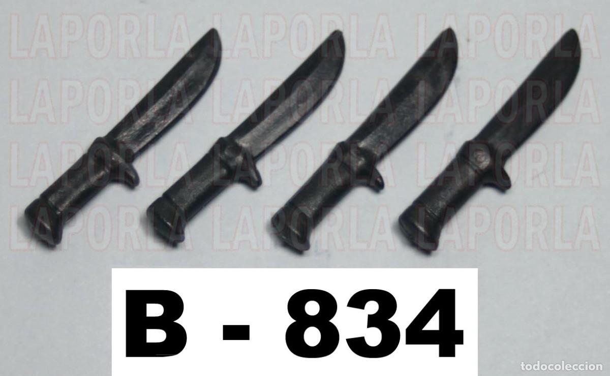 Playmobil: PLAYMOBIL 4 PU&Ntilde;ALES NEGROS - MEDIEVAL OESTE PIRATAS EXPLORADOR INDIOS (B-834)