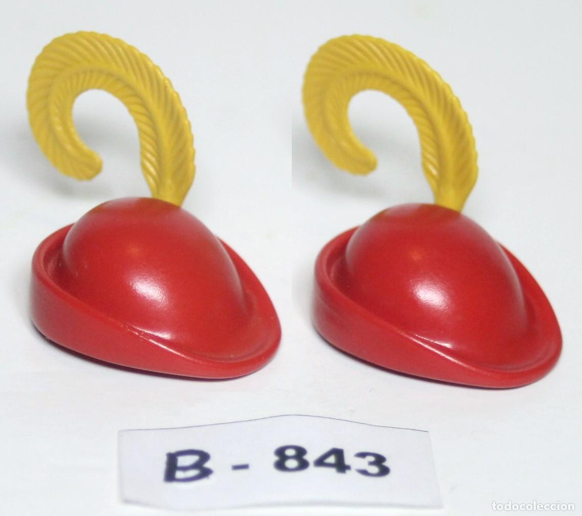 Playmobil: PLAYMOBIL 2 SOMBREROS CON PLUMAS - MEDIEVAL PAJE (B-843)
