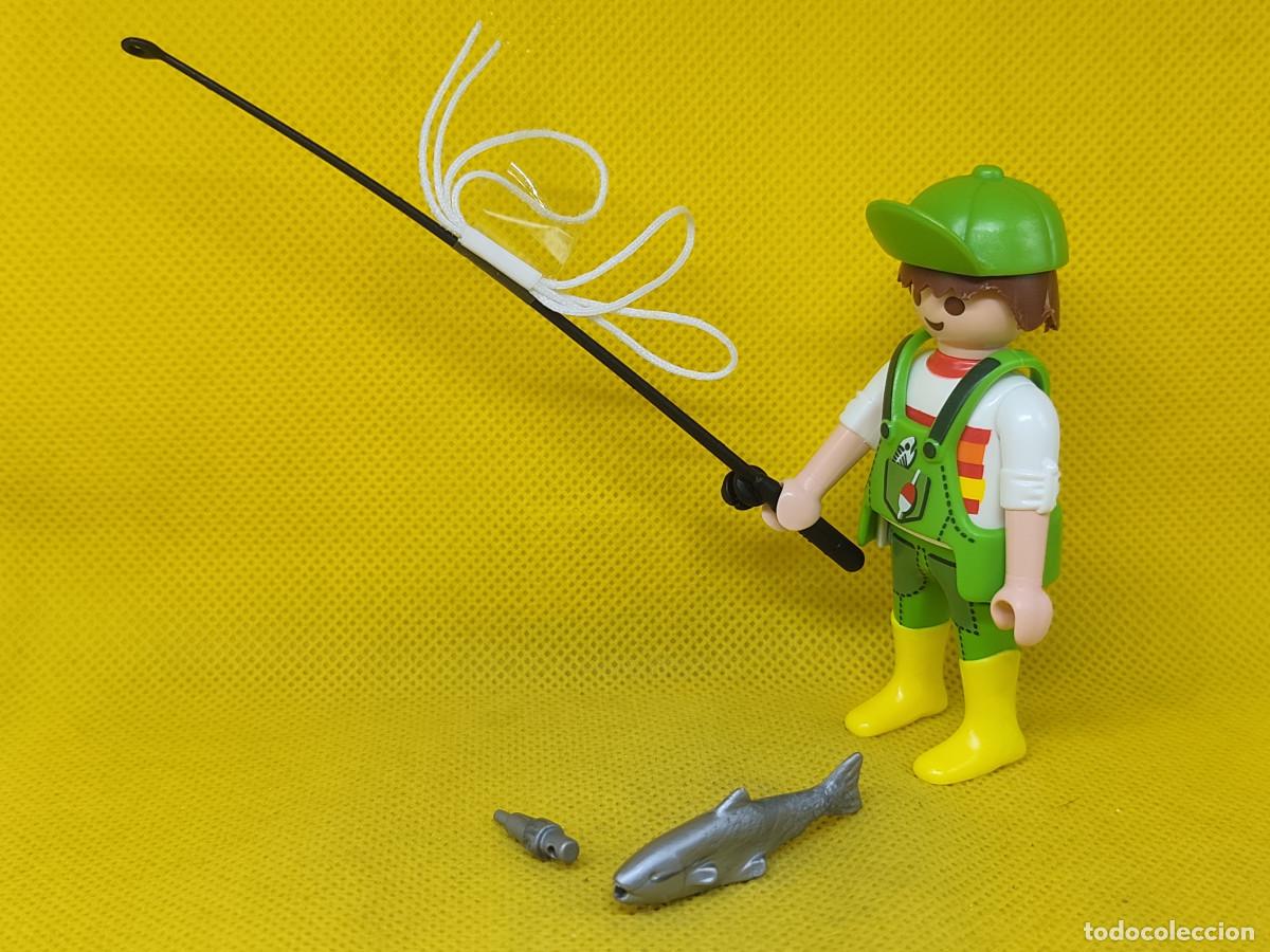 Playmobil: Playmobil Pescador con ca&ntilde;a y pescado