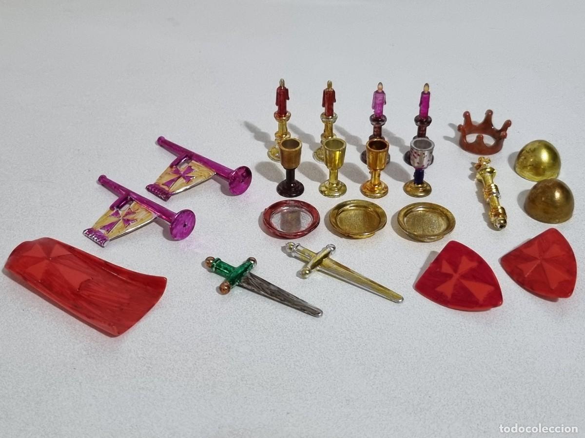 Playmobil: Playmobil 3261 3294 Lote Medieval Caballero Castillo Capa Escudo Espada Corona