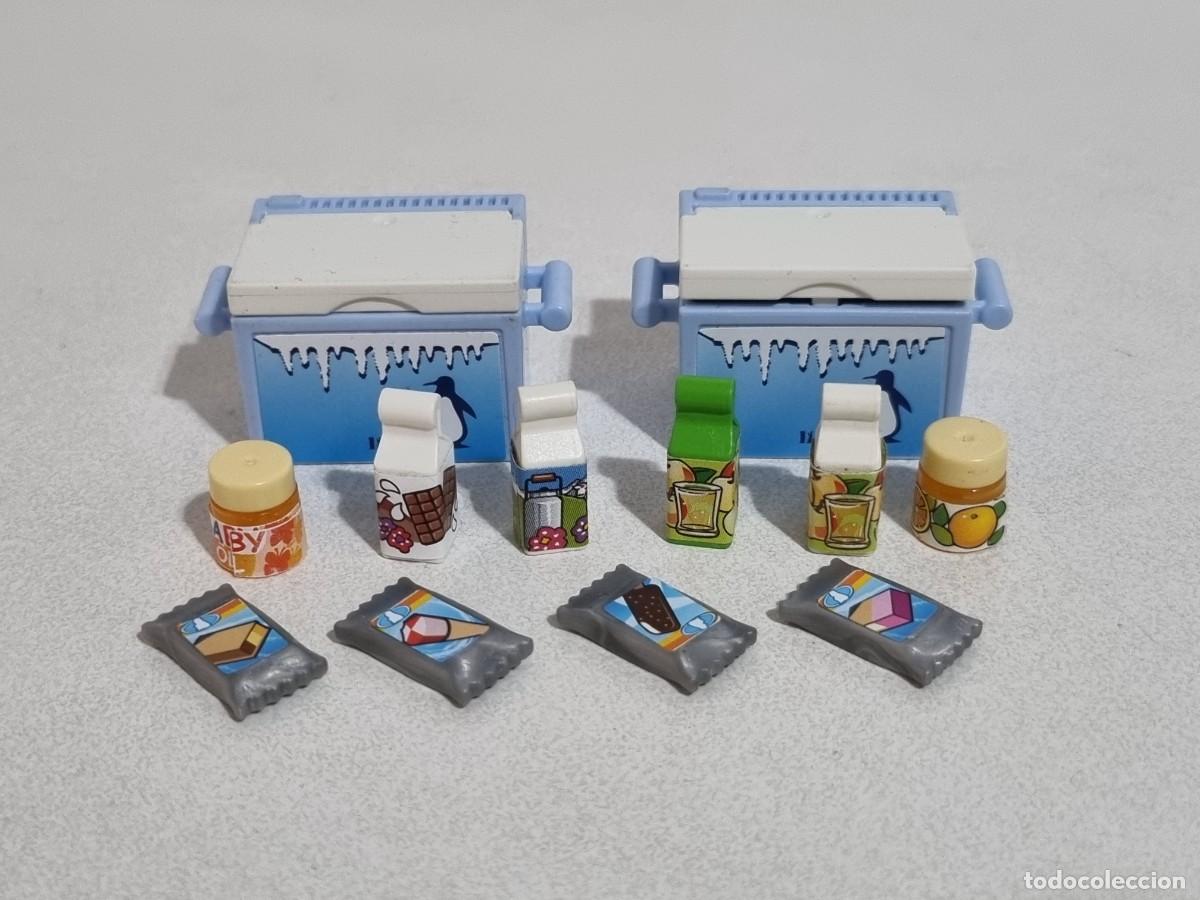 Playmobil: Playmobil Lote 2x Nevera Congelador Helado Leche Zumo Batido Granja Picnic Playa