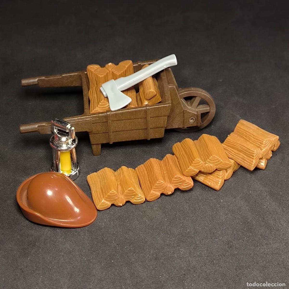 Playmobil: Playmobil le&ntilde;a con carretilla ☼
