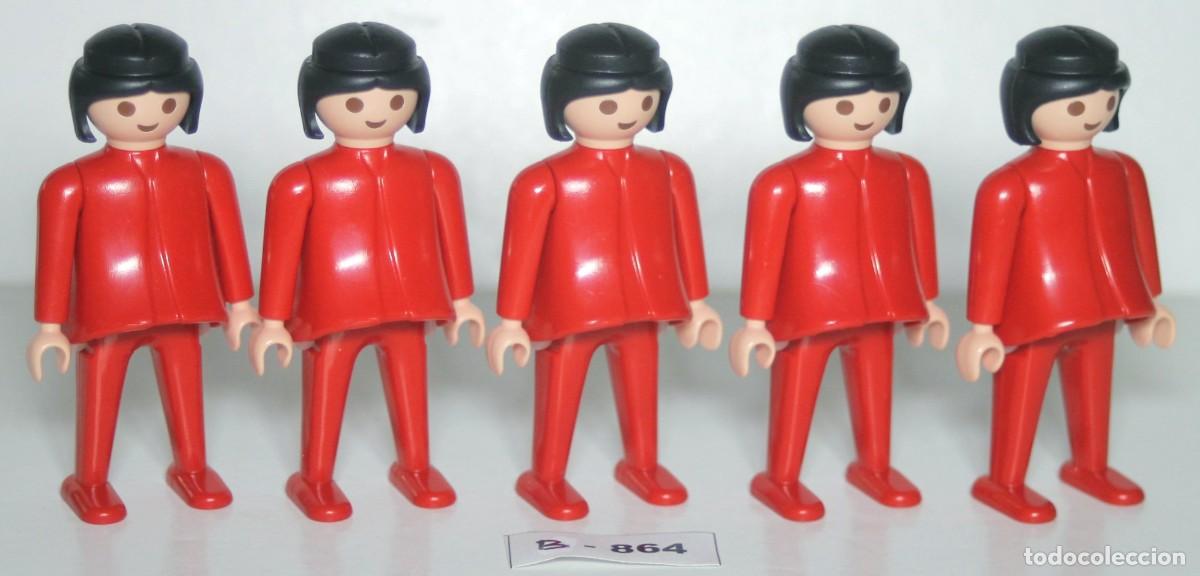 Playmobil: PLAYMOBIL 5 FIGURAS CLACKS ROJAS -COMPLETAMENTE NUEVAS, SIN USO- (B-864)