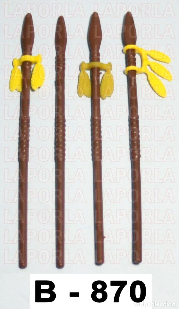 Playmobil: PLAYMOBIL 4 LANZAS INDIOS AFRICANOS - TRIBU OESTE (B-870)