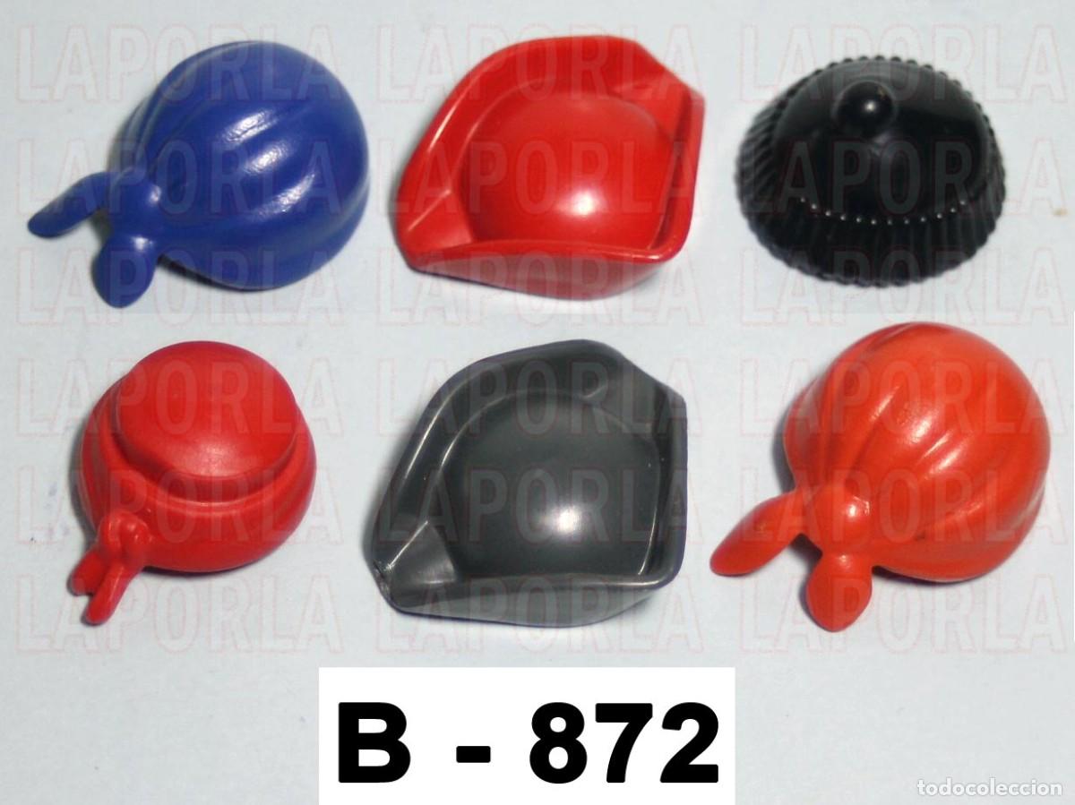 Playmobil: PLAYMOBIL 6 SOMBREROS Y GORROS PIRATAS - CORSARIO BUCANERO BARCO CAPIT&Aacute;N GRUMETE (B-872)