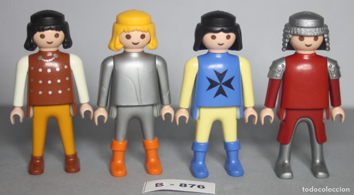 Playmobil: PLAYMOBIL 4 FIGURAS MEDIEVALES - CABALLERO SOLDO NOBLE (B-876)