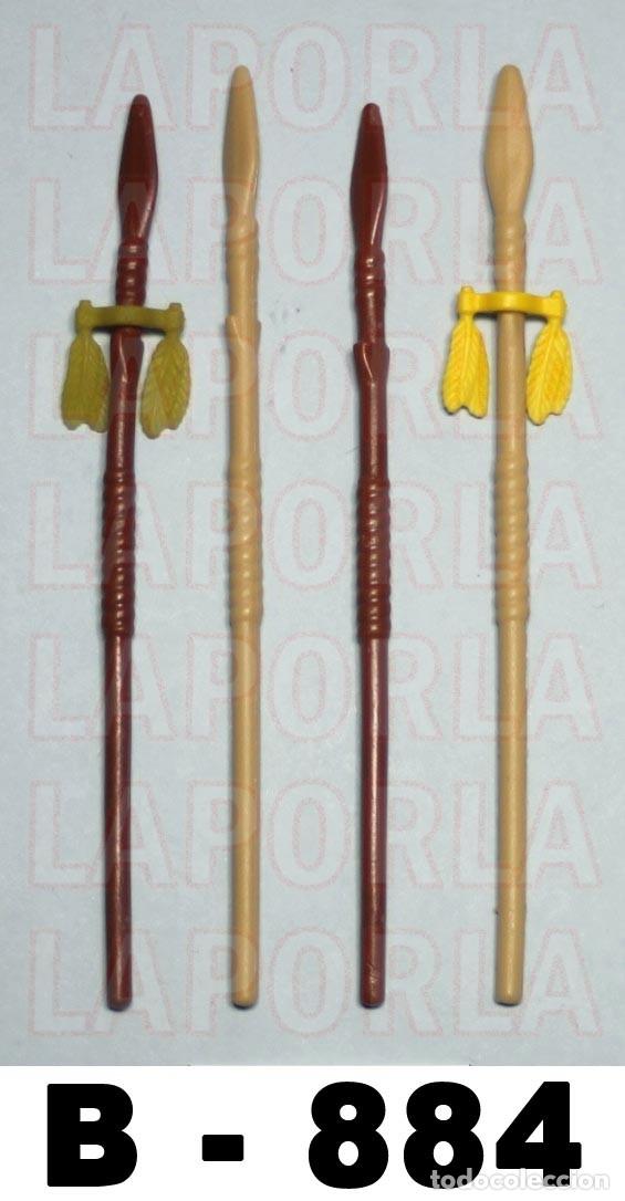 Playmobil: PLAYMOBIL 4 LANZAS INDIOS AFRICANOS - TRIBU OESTE (B-884)