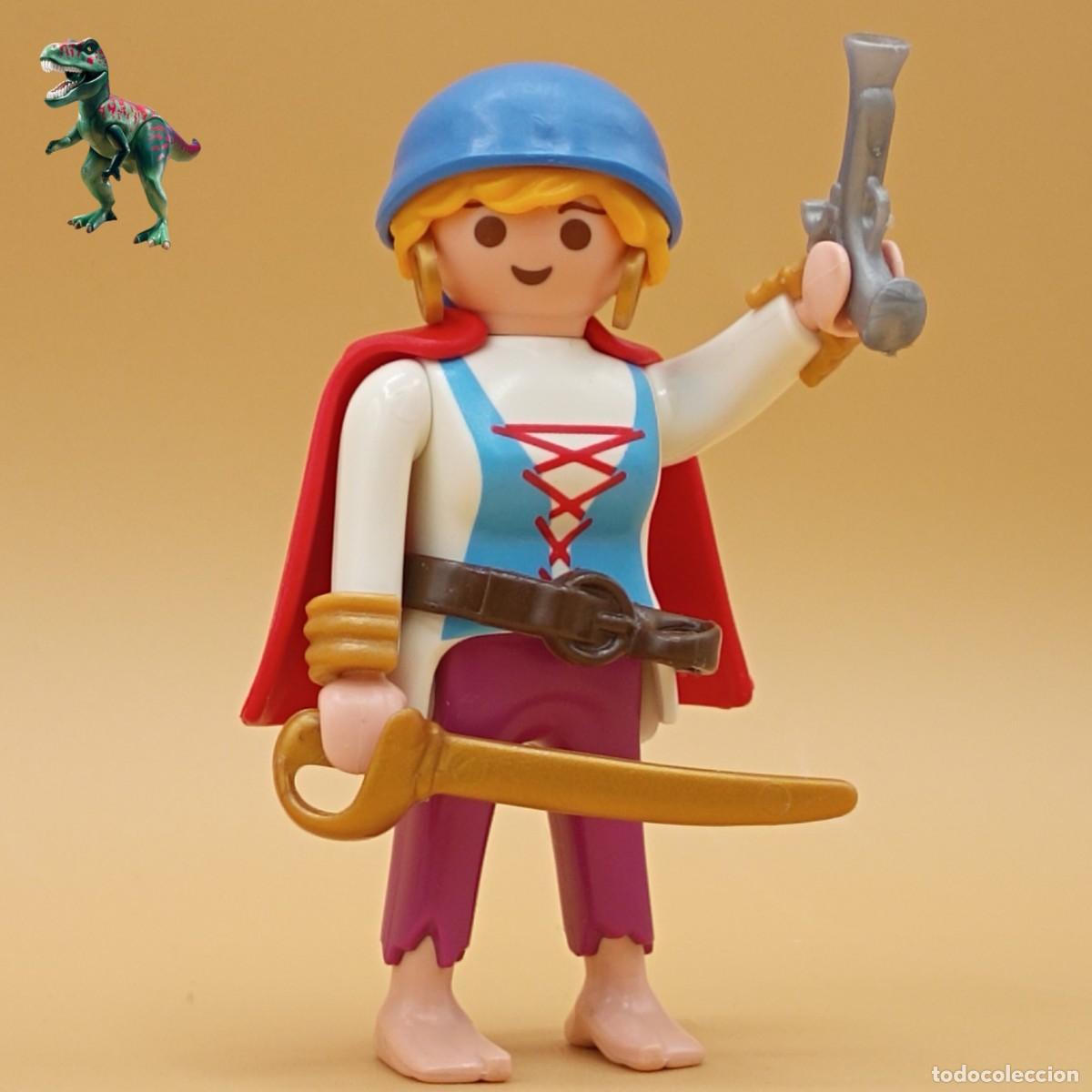 Playmobil: Playmobil figura mujer capitana pirata marinera corsaria tripulante bucanera barco galeon