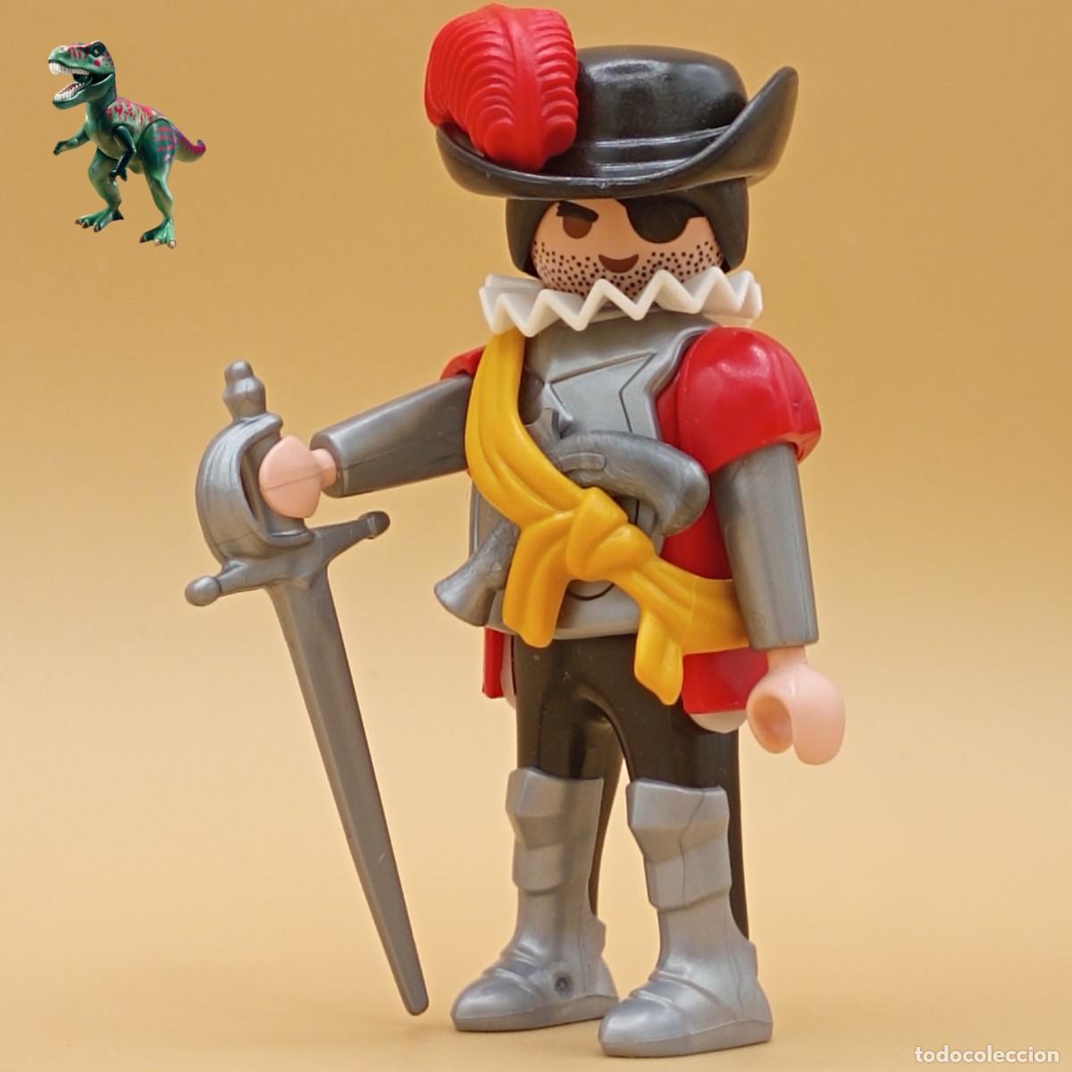 Playmobil: Playmobil figura conquistador tercio espa&ntilde;ol mosquetero espadachin capitan caballero medieval