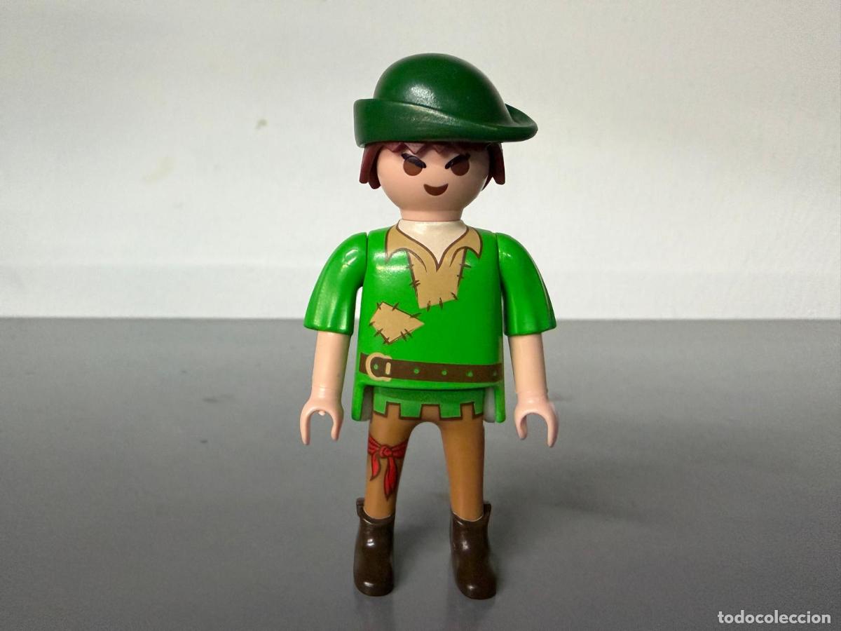 Playmobil: playmobil figura medieval bosque arquero real con gorro -mix30R