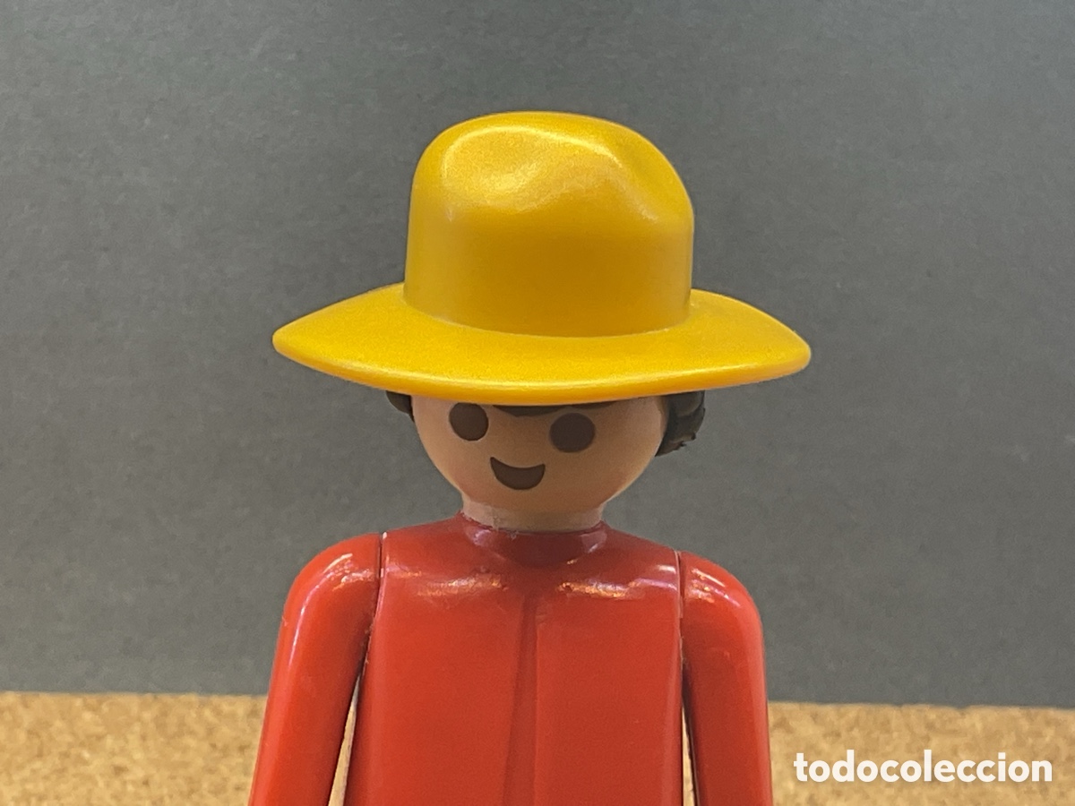 Playmobil: ACCESORIO PLAYMOBIL. SOMBRERO COLOR AMARILLO / MOSTAZA DE ALA ANCHA. REF OESTE, GRANJERO, ETC