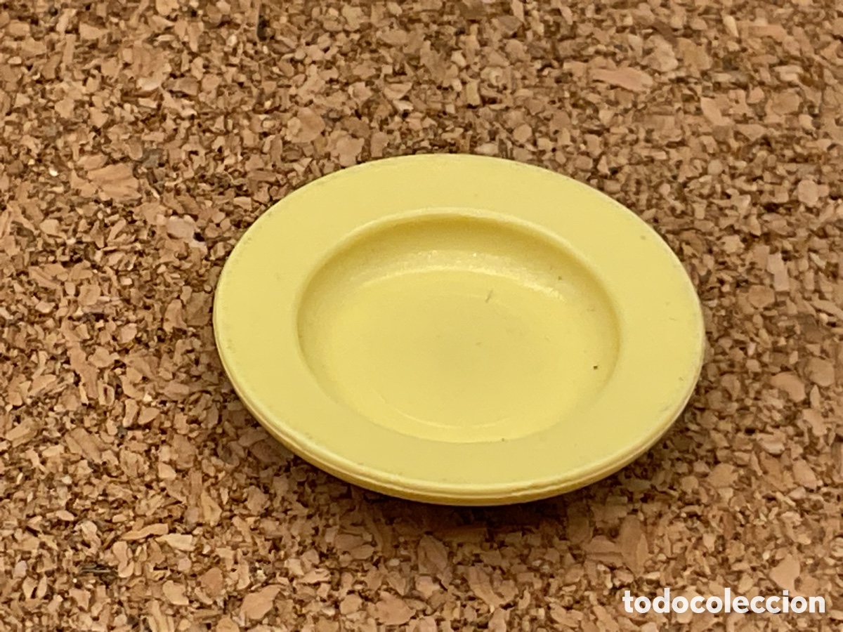 Playmobil: Accesorios Playmobil. Plato Mediano Color Crema . Ref Casa, Comedor, Bebida, Cocina, Restaurante