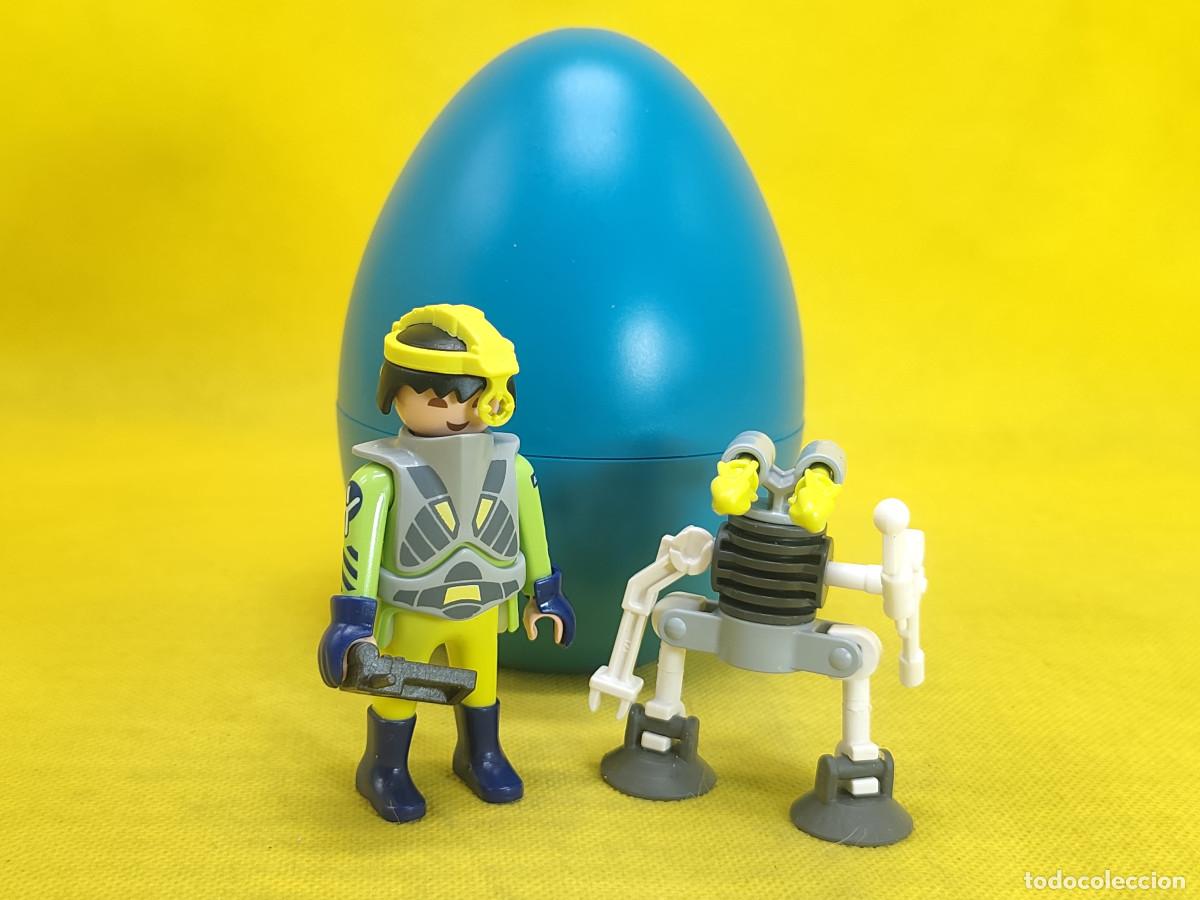 Playmobil: Playmobil Agente espacial con robot Huevo REF 9416