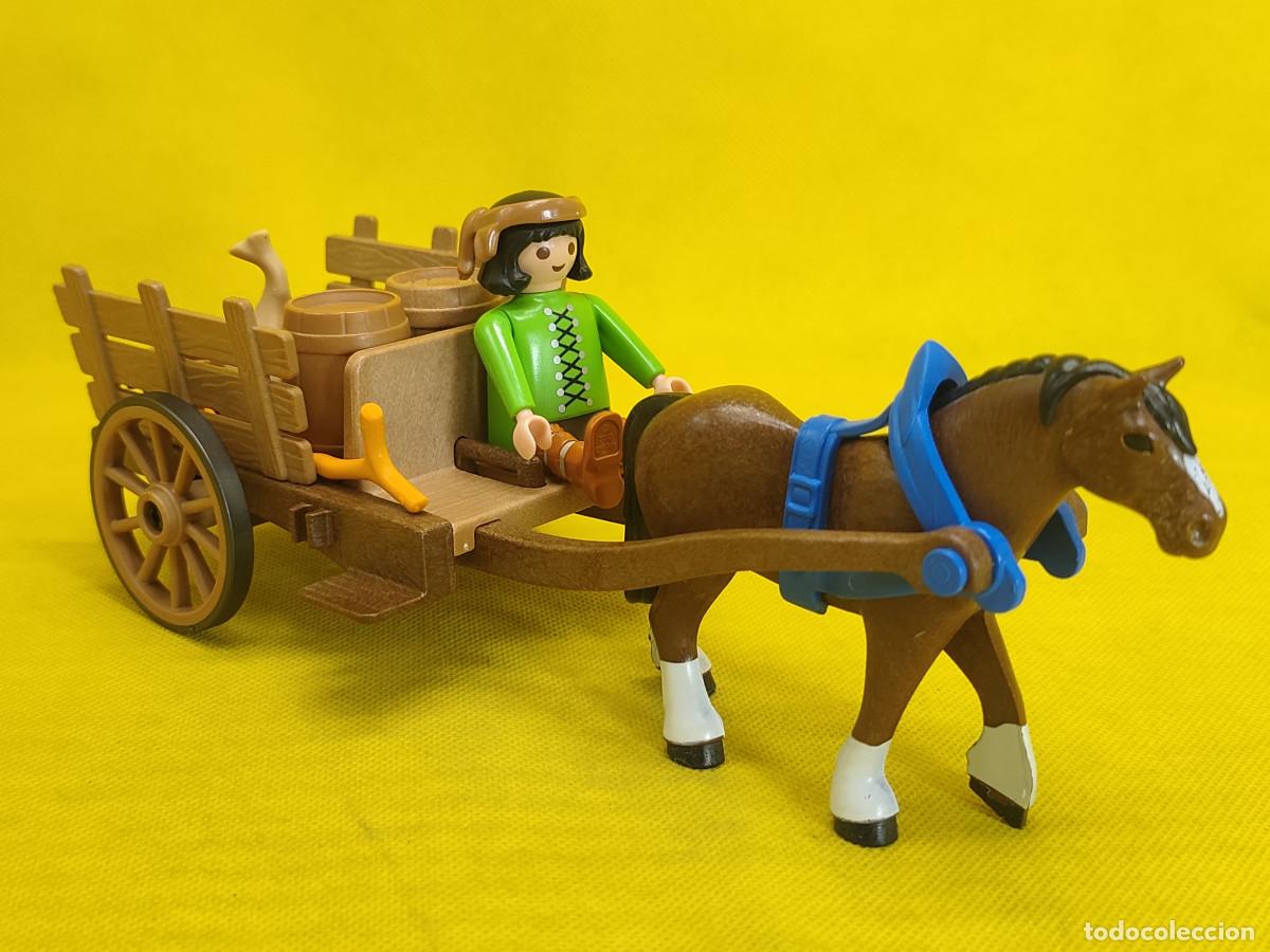 Playmobil: Playmobil campesino con carro medieval