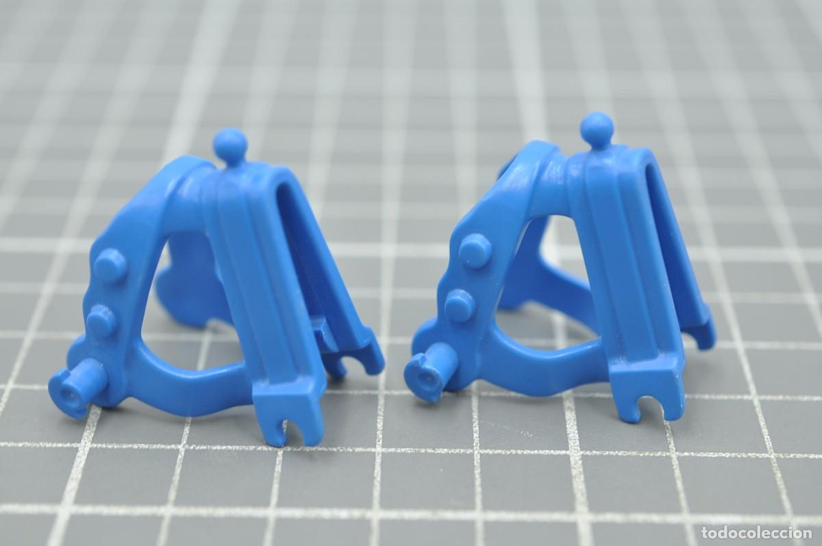 Playmobil: WSK109 Playmobil, 2 monturas azules caballos cuadriga 4274, 5837, 7498