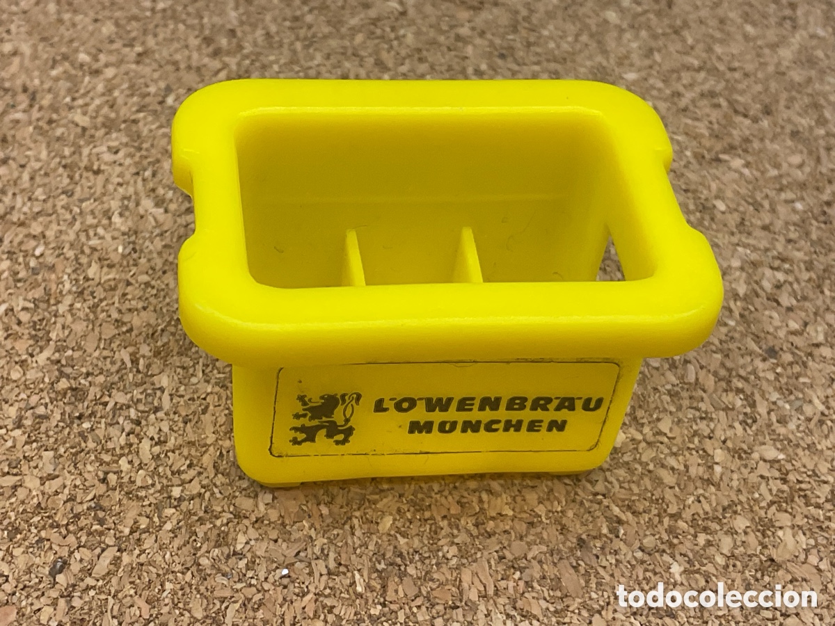 Playmobil: ACCESORIO PLAYMOBIL. CAJA PARA BOTELLAS VINTAGE COLOR AMARILLO