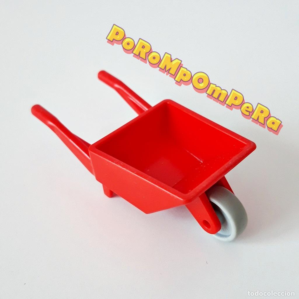 Playmobil: PLAYMOBIL carretilla roja 5222 5987 granja rancho pony taller SANTA CLAUS Pap&aacute; Noel N3