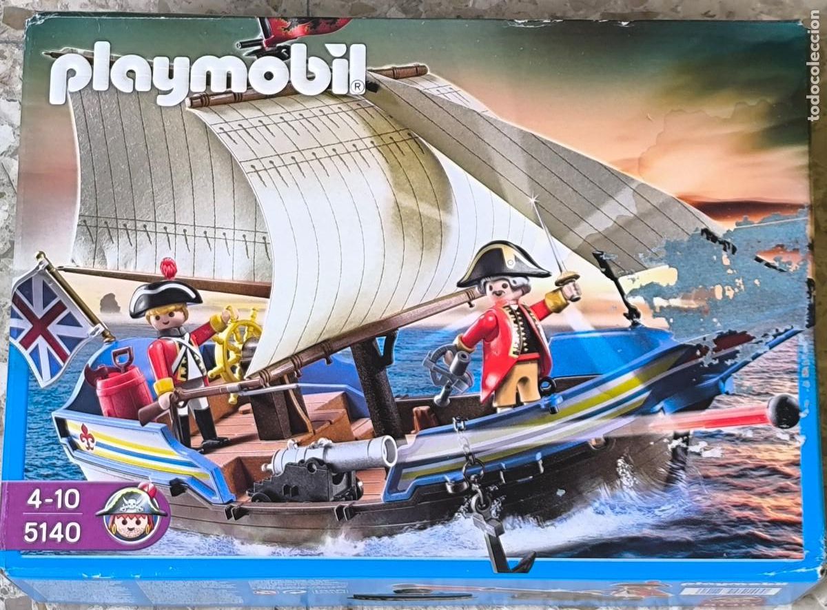 Playmobil: Playmobil referencia 5140 bergant&iacute;n soldados ingleses brit&aacute;nicos piratas nuevo caja sin abrir