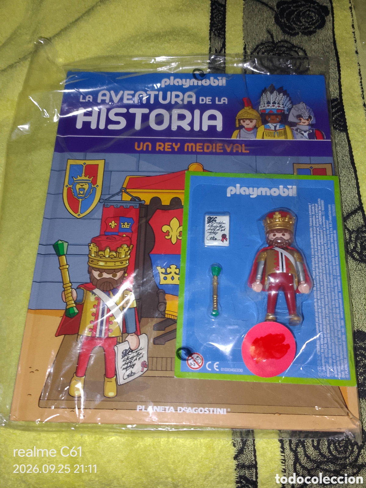Playmobil: PLAYMOBIL Planeta DeAgostini LA AVENTURA DE LA HISTORIA # 16 Rey medieval barrigudo y cetro dorado