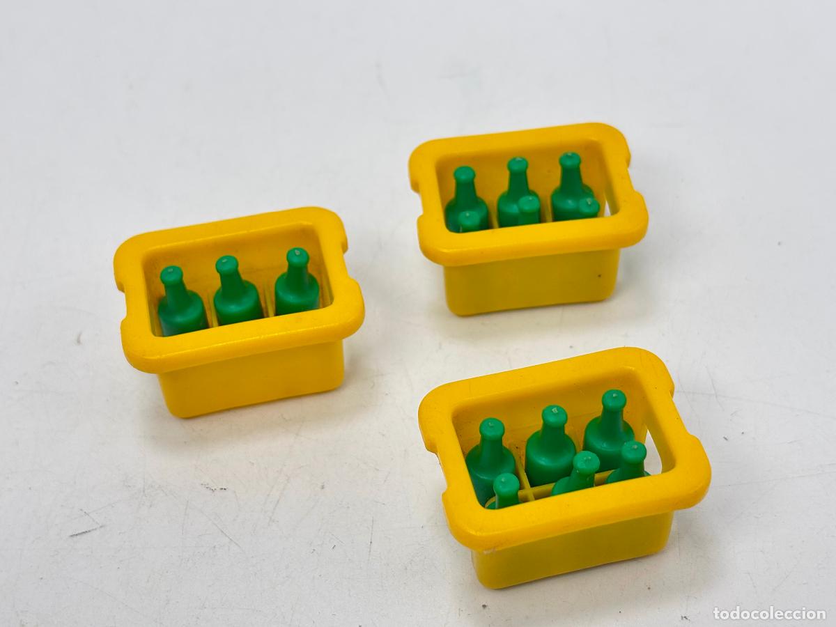 Playmobil: Playmobil lote caja amarilla con botella verde