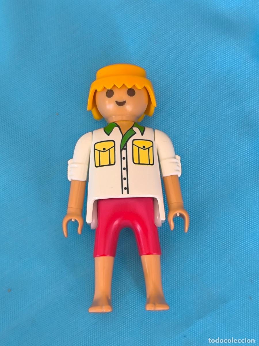 Playmobil: playmobil figura ba&ntilde;ista camisa blanca botones pantal&oacute;n corto rojo city ciudad medieval oeste pirata