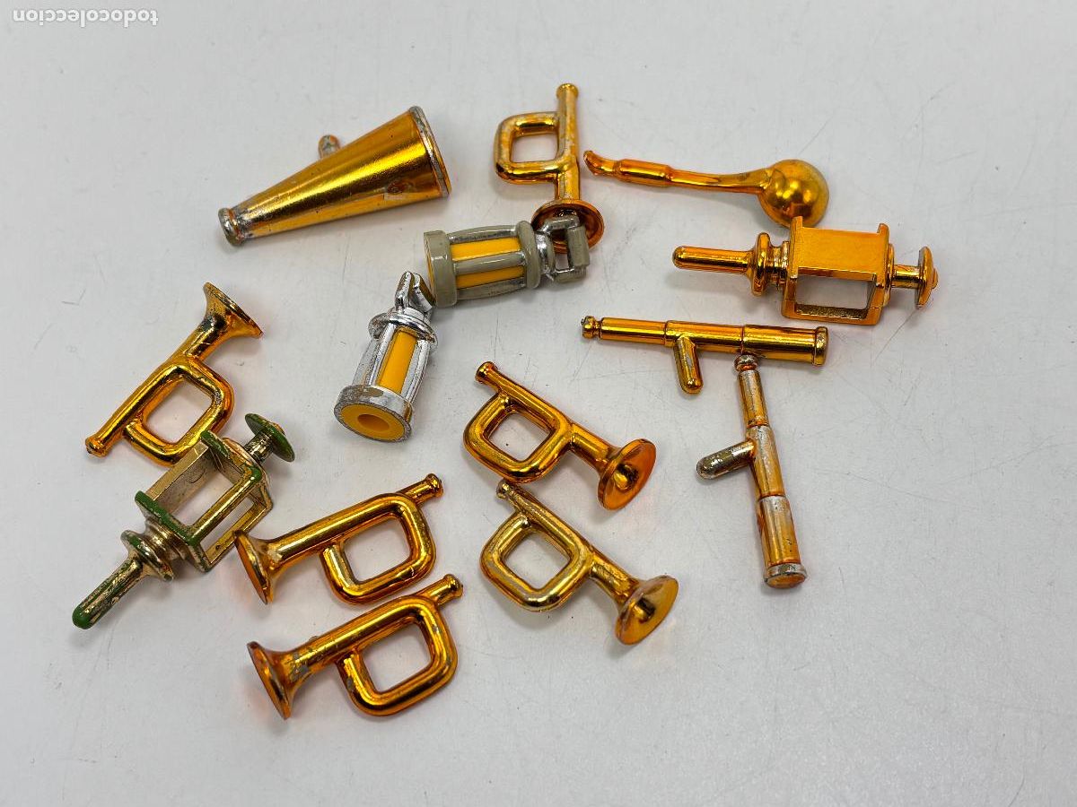 Playmobil: Playmobil lote trompeta luz faro cuchara doradas