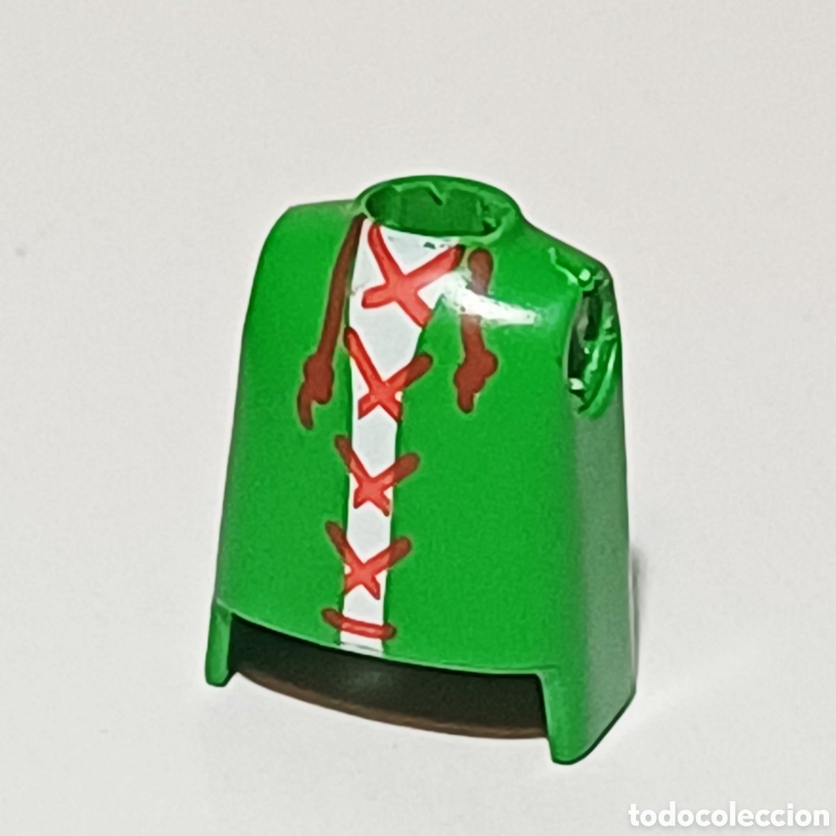 Playmobil: Pieza playmobil torso verde granjero medieval pirata zamarra pastor