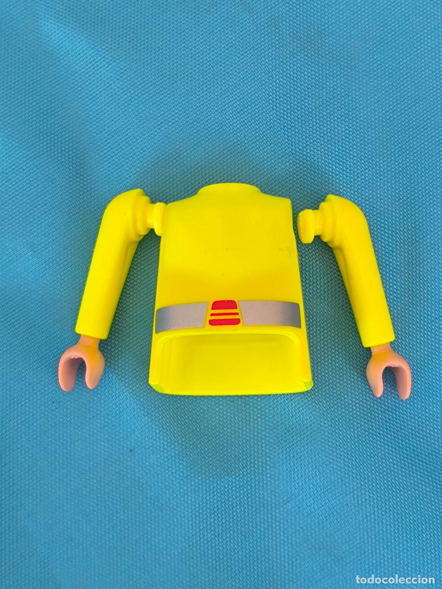 Playmobil: Playmobil conjunto de torso y brazos amarillo fluorescente city oeste medieval vikingos piratas