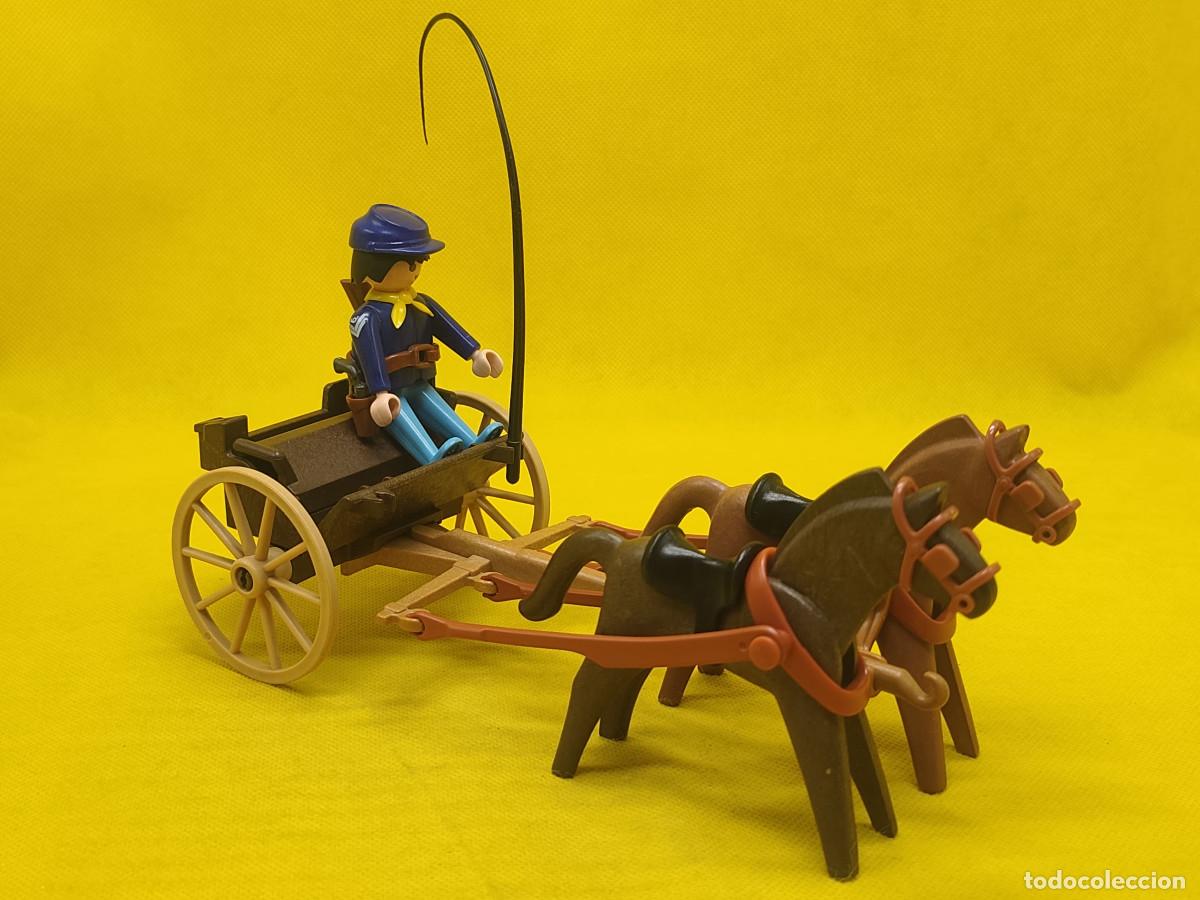 Playmobil: Playmobil Carreta con soldado de la uni&oacute;n REF 3729