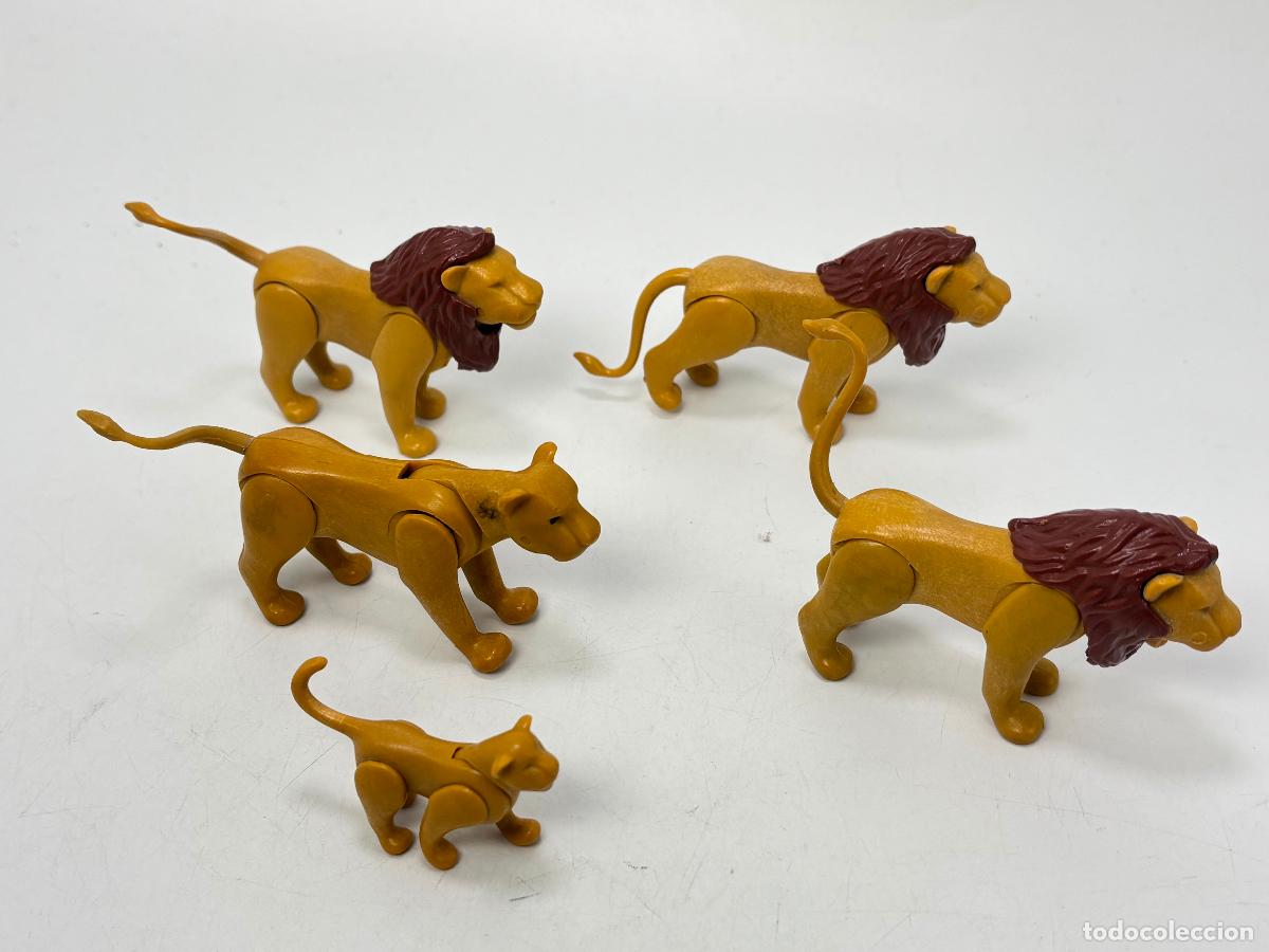 Playmobil: Playmobil lote le&oacute;n leona y cr&iacute;a zoo safari s&aacute;bana
