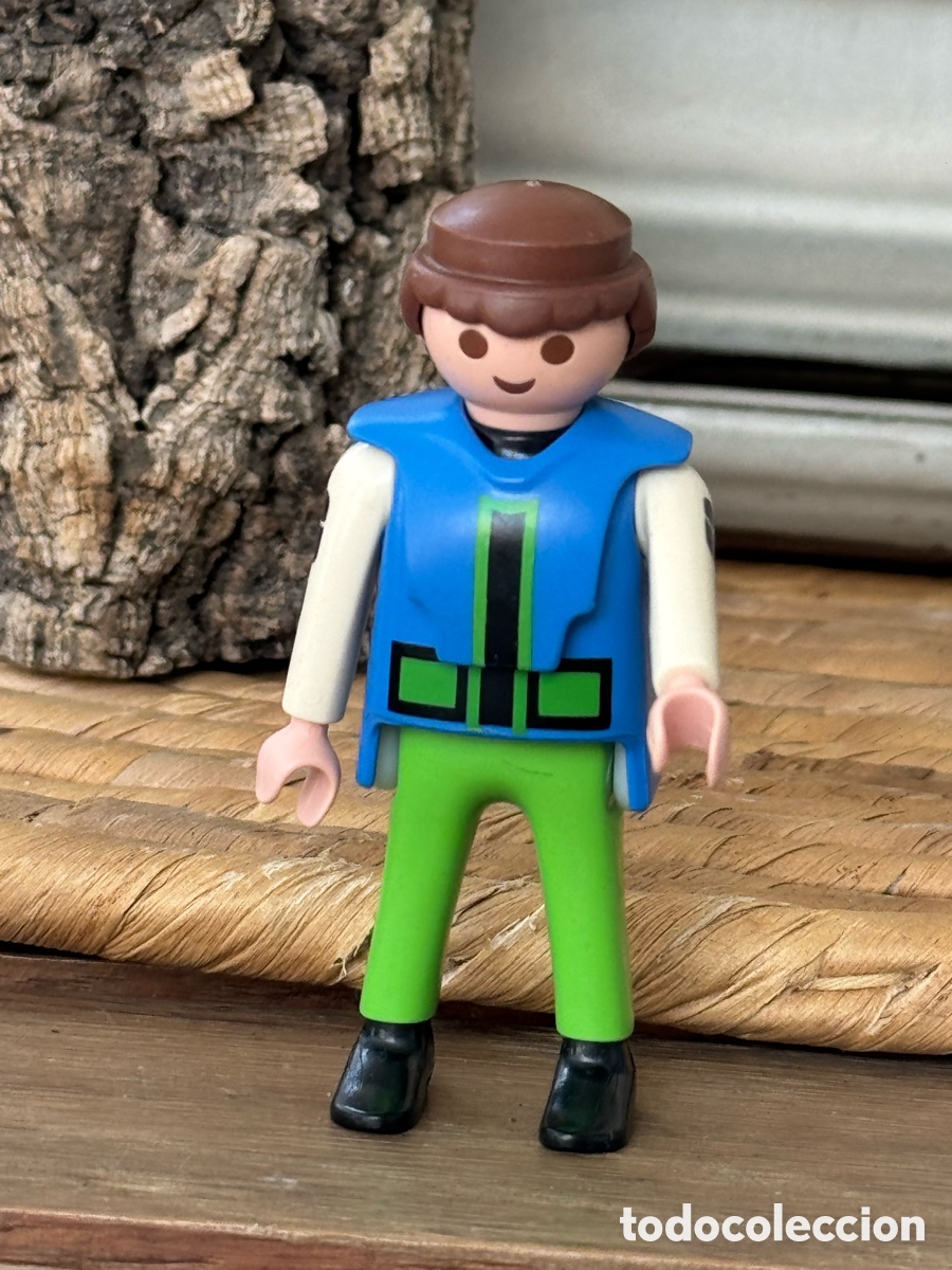Playmobil: Figura Playmobil azul y verde con chaleco