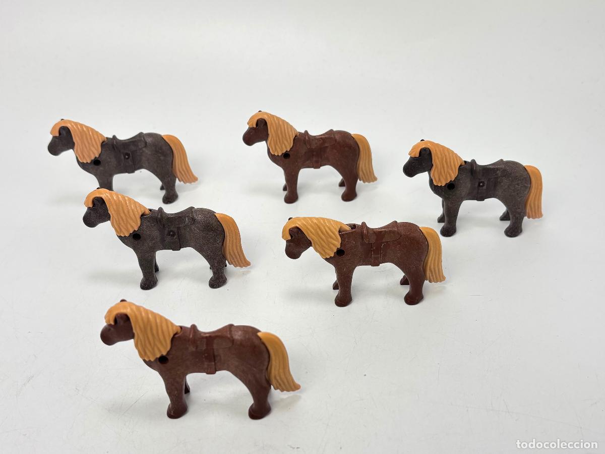 Playmobil: Playmobil lote poni marr&oacute;n