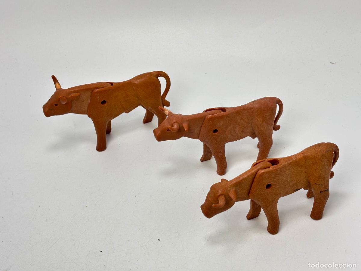 Playmobil: Playmobil lote vaca toro defecto cuervos
