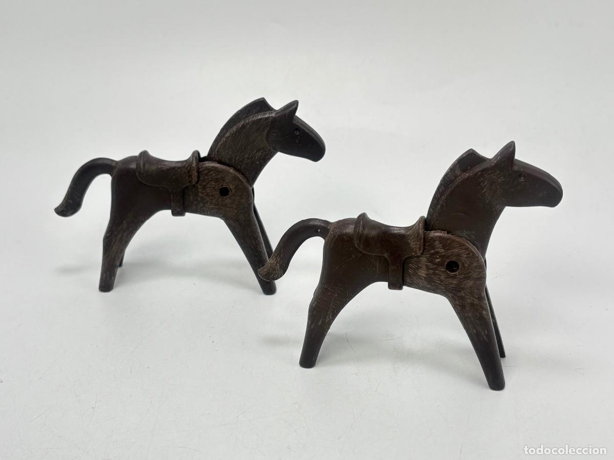 Playmobil: Playmobil lote caballo con silla de montar primera &eacute;poca