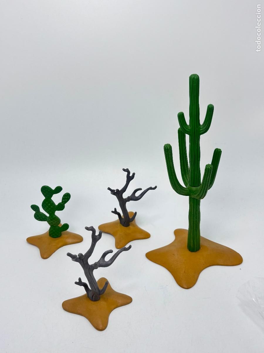 Playmobil: Playmobil lote cactus mas &aacute;rbol y base desierto oeste