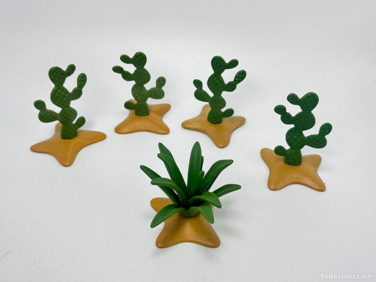 Playmobil: Playmobil lote cactus mas seto y base desierto oeste